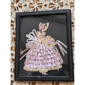 Vintage Bo Peep Doppleganger 3D Ruffle‎ Artwork Sz 9" x 11"